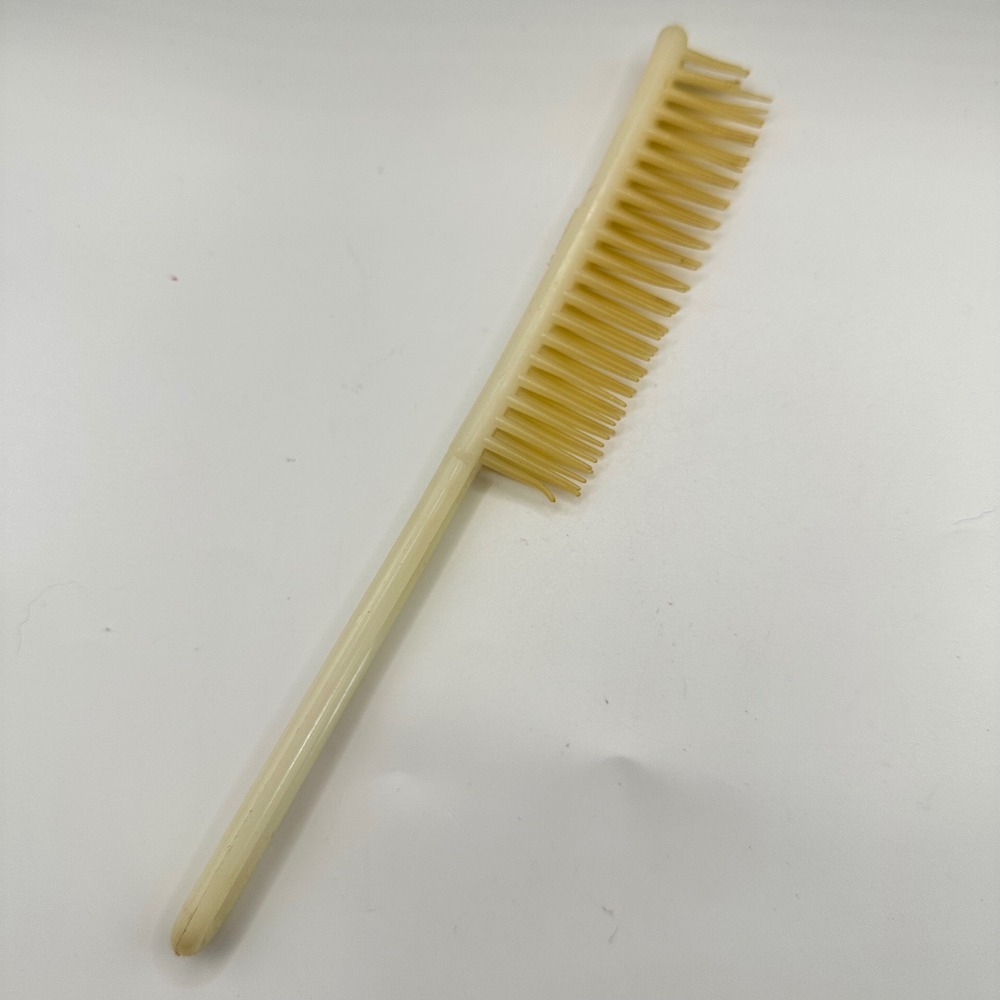 Vintage Tupperware Teasing Hair Brush 8 Inch Teaser Comb 436 Almond White Cream